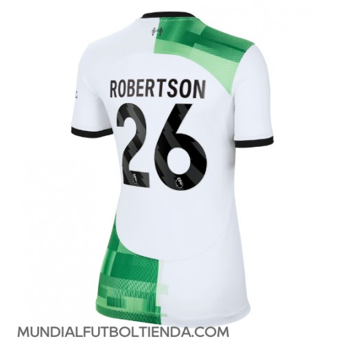 Camiseta Liverpool Andrew Robertson #26 Segunda Equipación Replica 2023-24 para mujer mangas cortas